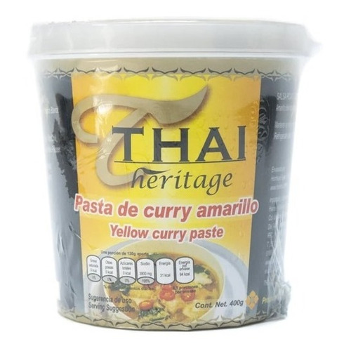 Pasta De Curry Amarilla Thai Heritage Tailandia 400 G