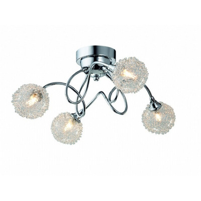 Lampara Plafon 4 Luces Moderna Globe Apto Led Luz Desing