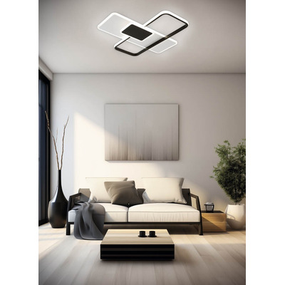 Plafon Led Florida Negro 42w Diseño Moderno Tendencia Dab