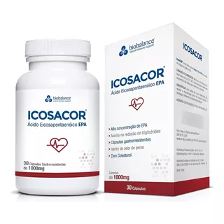 Icosacor - 90 % De Ômega 3 Epa : 30 Cápsulas - Biobalance Sabor Sem Sabor