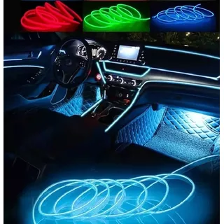 Cinta Luz Led Fibra Optica Luces Neon Tablero Interior Carro
