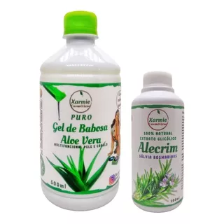 Puro Gel De Babosa Aloe Vera E Extrato De Alecrim 100% Natur