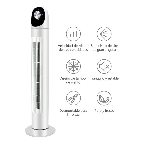 Ventilador De Torre 3 Velocidades De Blanco 120v