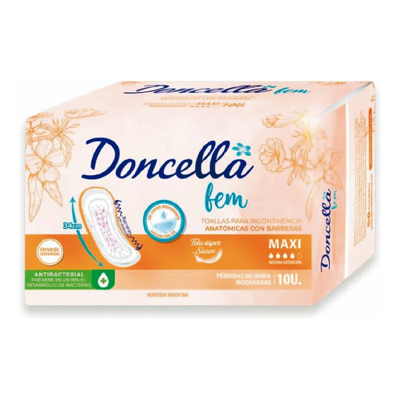 Doncella Fem Toalla De Incontinencia Talle Maxi