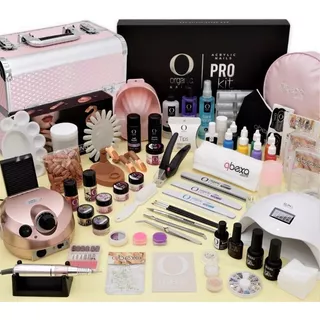 Kit Uñas Qbexa Prokit Organic Nails Neceser Lámpara, Pulidor