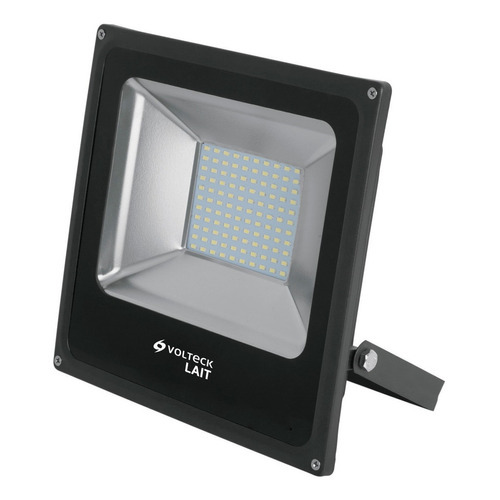 Reflector Led Ultra Delgado 50w Voltech 48221 Color de la carcasa Negro Color de la luz Blanco cálido 110V/220V (Bivolt)