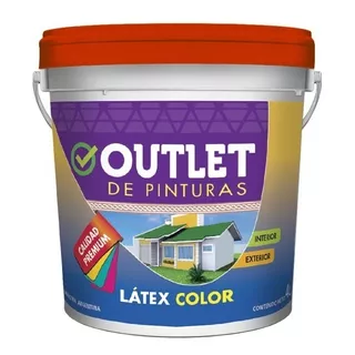 Pintura Látex Color Premium Interior Exterior X 4 Litros Color Naranja Celta