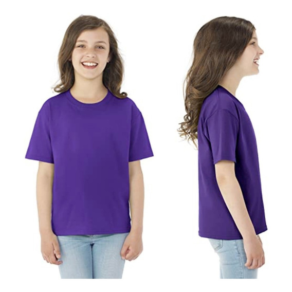 Camisetas Niños En Color Algodón 180 Cuello Redondo Nacional