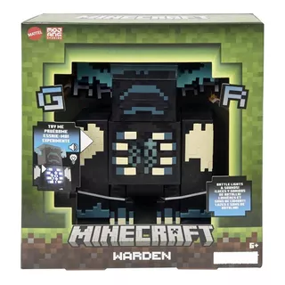 Figura Minecraft Warden Luces Y Sonidos 15cm Mattel Original