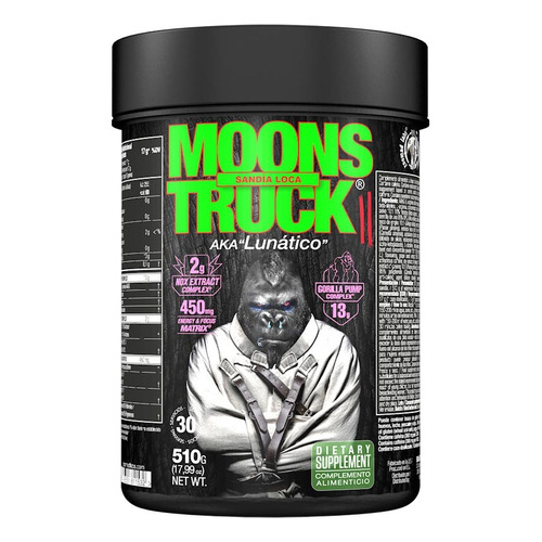 Zoomad Labs Pre-entreno Moons Truck Aka Lunático 30servs Sabor Sandia Loca