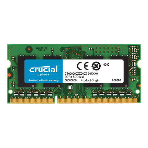 Memoria RAM SODIMM color verde 8GB 1 Crucial CT102464BF160B