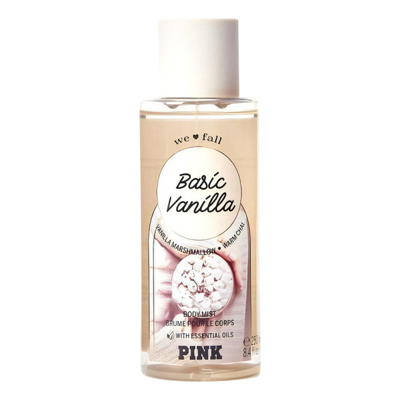 Bruma corporal Basic Vanilla Victoria's Secret Pink 250 ml - E.u.a