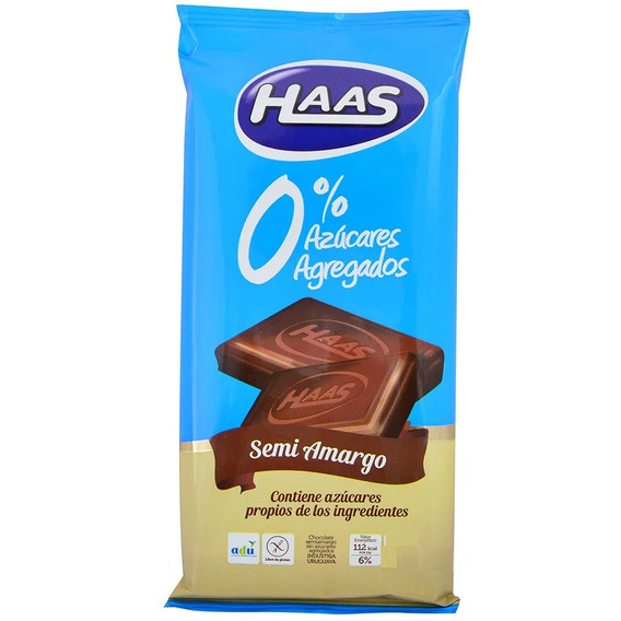 Haas Tableta 0% Azúcar Semi-amargo 70 G.