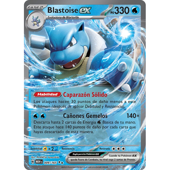 Blastoise Ex 151 Carta Pokémon Original Tcg +10 Cartas 