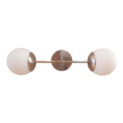Aplique Pasillo 1106/2 E27 Tulipa Opal Nordico Vidrio Platil