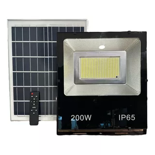 Reflector Led Solar 200w Ip66 Con Control Remoto Uso Exterio
