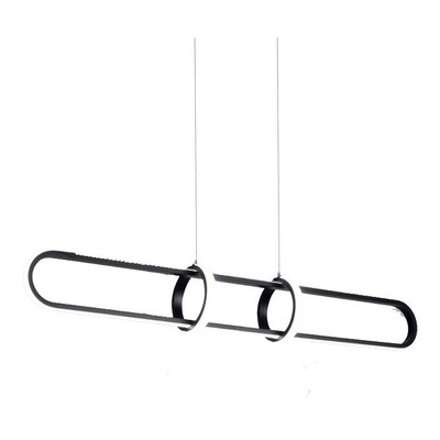 Colgante Led Curvo Negro 40w Moderno Calidad Premium Gmg 
