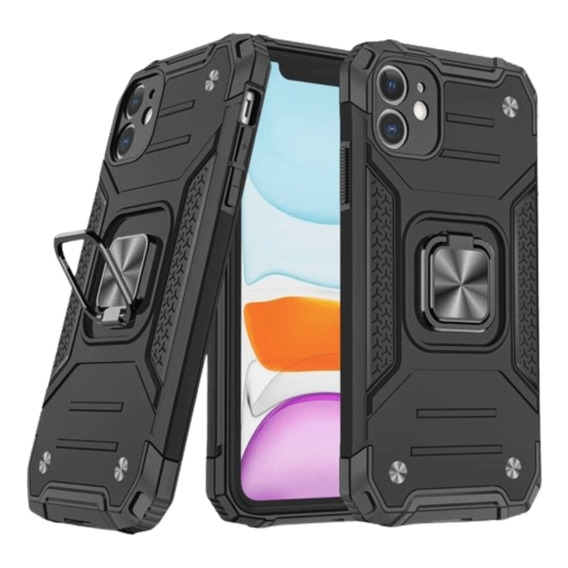 Funda Case Para Samsung M51 Robot Con Aro Negro Antishock