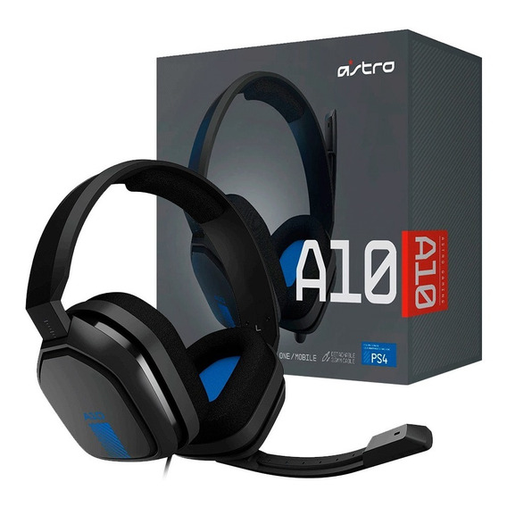 Auriculares Gamer Astro A10 Azul Logitech Ps4 Xbox Pc Headse