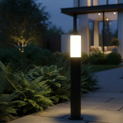 Farola Aluminio Magno M Led 18w Doble 800mm Calido Negro Negro
