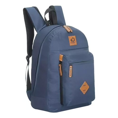 Mochila Urbana Discovery Reforzada Tiras Acolchada Backpack Color Azul