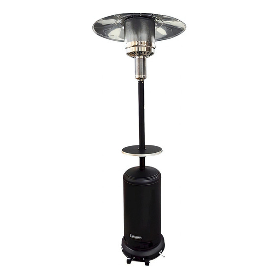 Calefactor Exterior Negro Tipo Hongo A Gas Con Mesa Lusqtoff