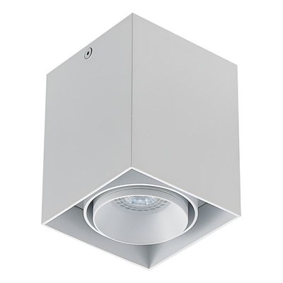 Plafon Monovolumen Gu10 Cuadrado Blanco Aluminio P5702wh Mks