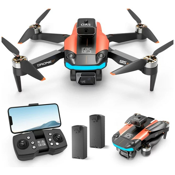 Mini drone Genérica avanzado ML2-D99 1.0 con dual cámara 8K negro 2.4GHz 3 baterías