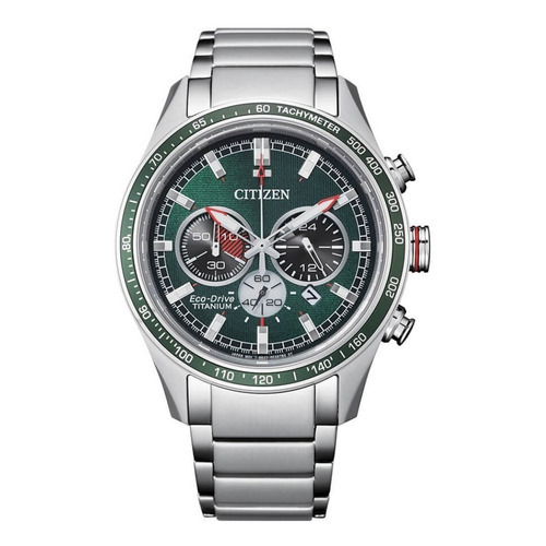 Reloj Citizen Eco Drive Ca449786x Original Caballero E-watch Color de la correa Plata Color del bisel Plata Color del fondo Verde