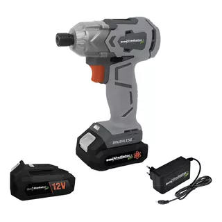 Atornillador Impacto 1/4 Recargable Brushless 12v 150newton Color Gris