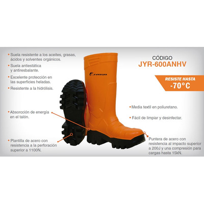 Botas De Seguridad Para Cuarto Frio -70ºc Jyrsa Jyr-600anhv 