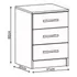 Mesa De Luz 3 Cajones Dormitorio Tabaco Cp038 Color Blanco