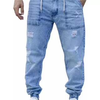 Pantalón Jeans Slouchy Babucha Hombre Calce Perfecto Go.