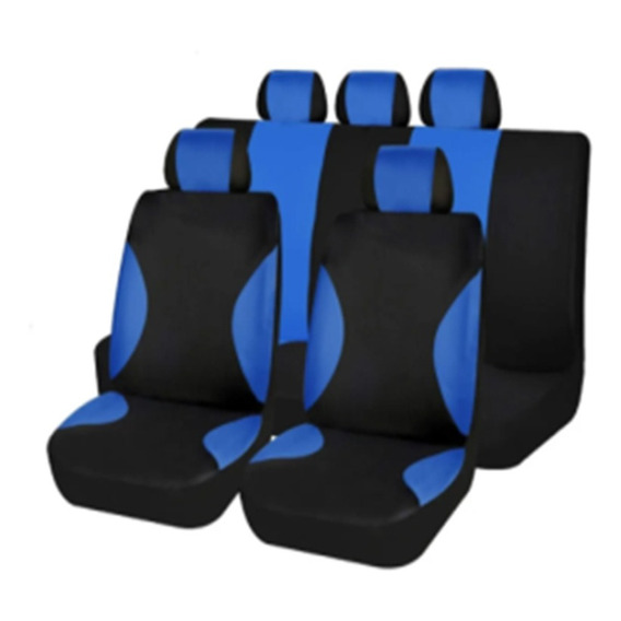 Cubre Asiento  Azul/negro 5 Cabeceras 