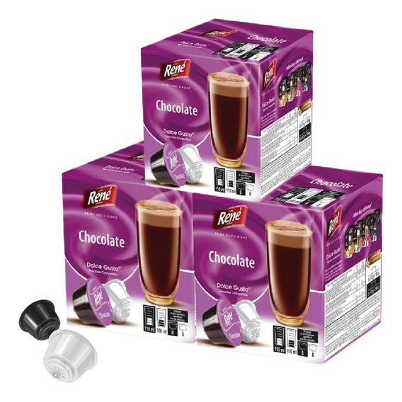 Cápsulas Chocolate Dolce Gusto René Coffee X3 Cajas