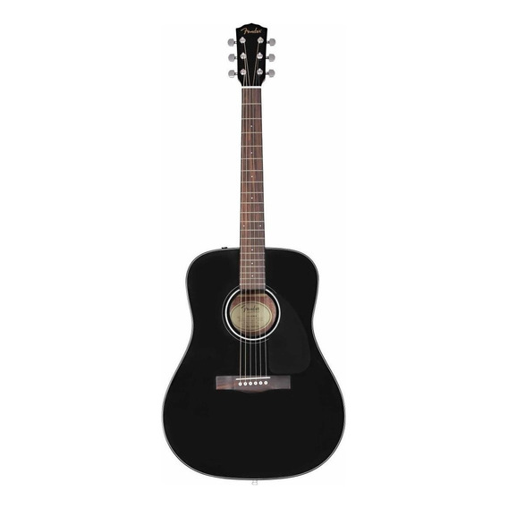 Guitarra acústica Fender Classic Design CD-60 DREAD V3 DS para diestros black poliuretano brillante
