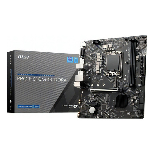 Motherboard Msi Pro H610m-g Ddr4 1700 12va Gen P Color Negro