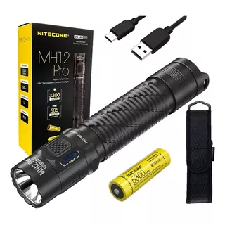 Lanterna Tática Nitecore Mh12 Pro 3300 Lúmens 505 Metros Luz Branca