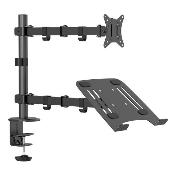 Soporte Base Doble Ergonomica Para Monitor Y Laptop De Mesa