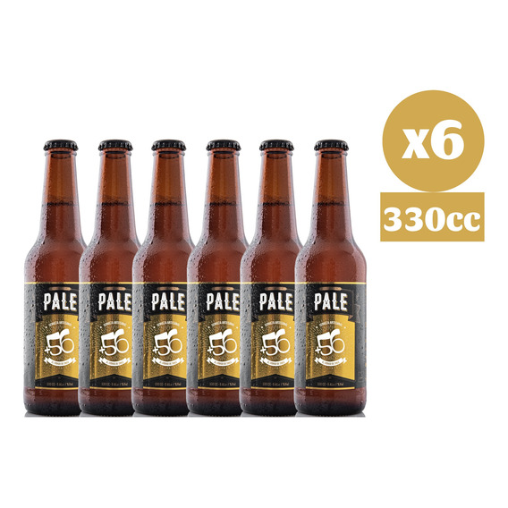 Sixpack Cerveza Artesanal +56 Pale Ale 330cc Botella