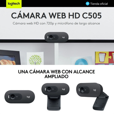 Logitech C505, Webcam Hd 720p Con Micrófono De Largo Alcance