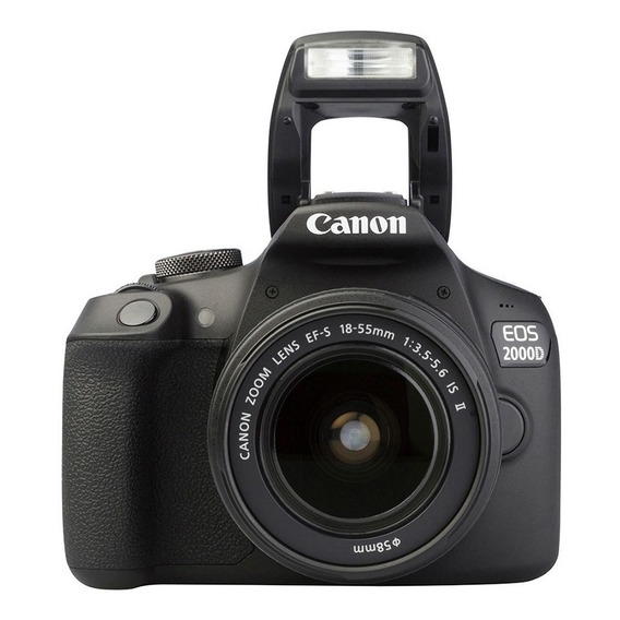  Canon EOS Kit 2000D + lente 18-55mm IS II DSLR color  negro
