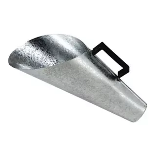 Concha Pegar Cereais Ração Metal 1/2 Kg Galvanizada Pegador