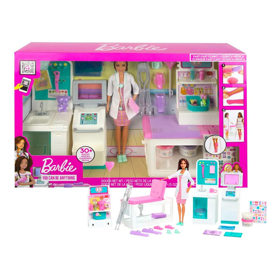 Barbie Doctora Muñeca + Accesorios Medicina Febo