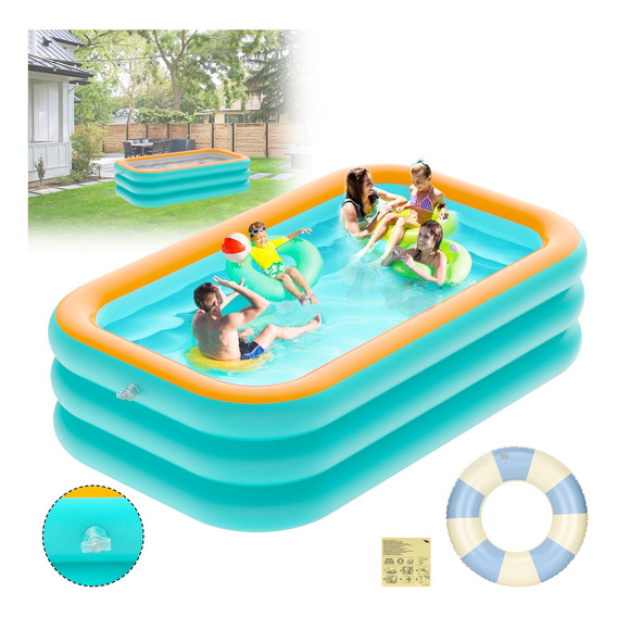 Alberca Inflable Grandes Piscinas Rectangular 305*183*56cm