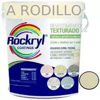 Revestimiento Texturado 20 Lt Rockryl® Impermeable Rodillo 