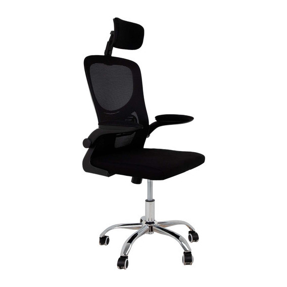 Silla de escritorio Kingshouse KHSO1B ergonómica  negra con tapizado de mesh