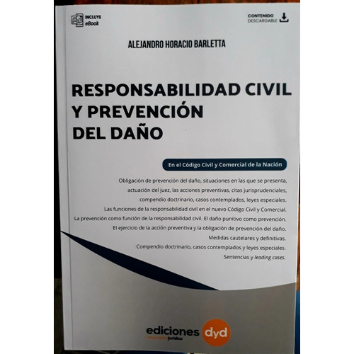 Reponsabilidad Civil Y Prevencion Del Daño- Barletta