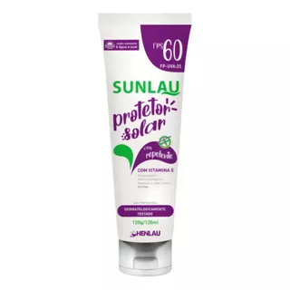 Henlau Creme Protetor Bloqueador Solar Fps 60 Com Repelente 120ml