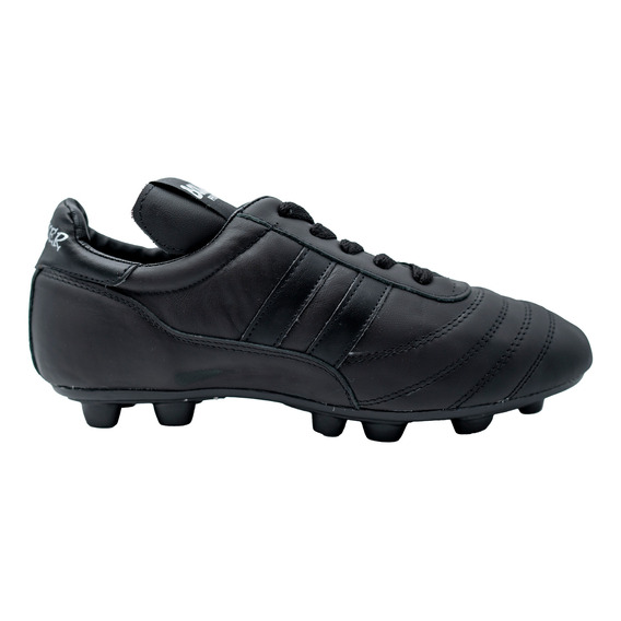 Zapatos, Tachos De Fútbol, 100% Piel Negra. Bola Soccer